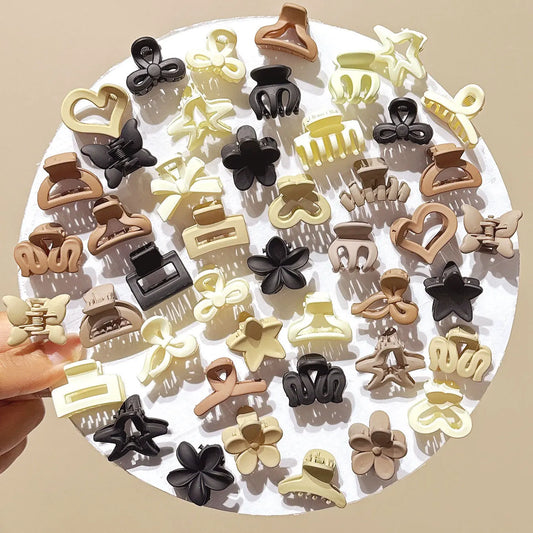 10/20/30pcs Beige Mixed Pack Small Clips, Cute Girl Accessories - Perfect for Daily Use, Special Occasions, or Travel Gifts